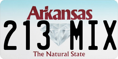 AR license plate 213MIX