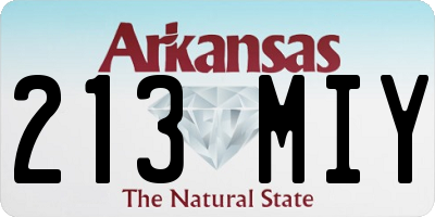AR license plate 213MIY
