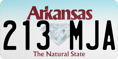 AR license plate 213MJA