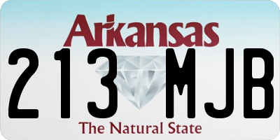 AR license plate 213MJB