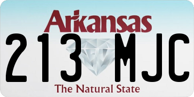 AR license plate 213MJC