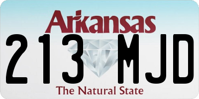AR license plate 213MJD