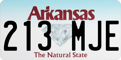 AR license plate 213MJE