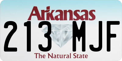 AR license plate 213MJF