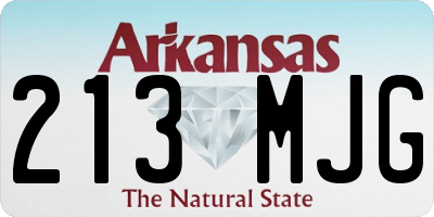 AR license plate 213MJG