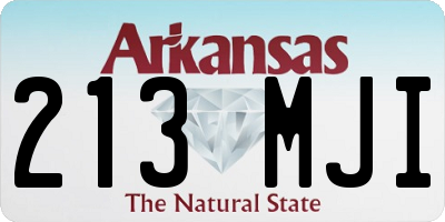AR license plate 213MJI