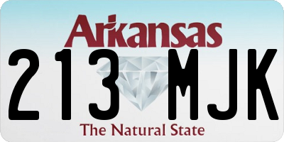 AR license plate 213MJK
