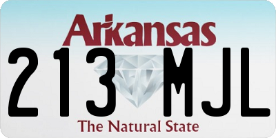 AR license plate 213MJL