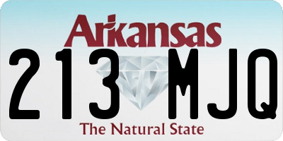 AR license plate 213MJQ
