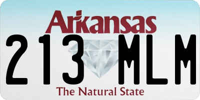 AR license plate 213MLM
