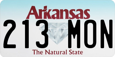 AR license plate 213MON
