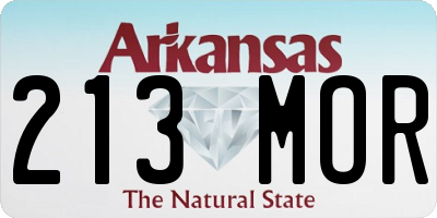 AR license plate 213MOR