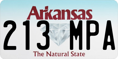 AR license plate 213MPA