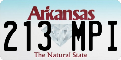 AR license plate 213MPI