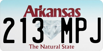 AR license plate 213MPJ