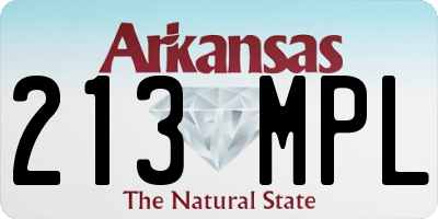 AR license plate 213MPL