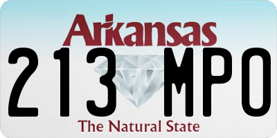 AR license plate 213MPO