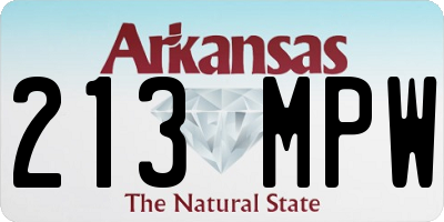 AR license plate 213MPW