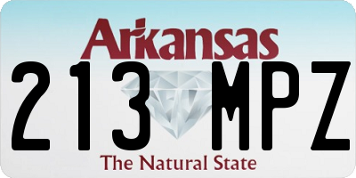 AR license plate 213MPZ