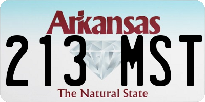 AR license plate 213MST