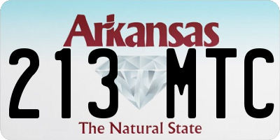AR license plate 213MTC