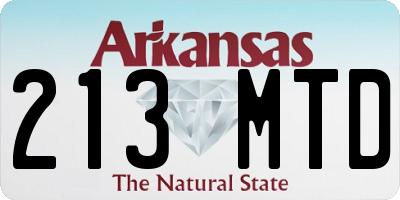 AR license plate 213MTD