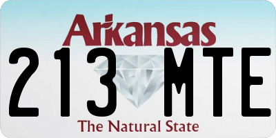 AR license plate 213MTE