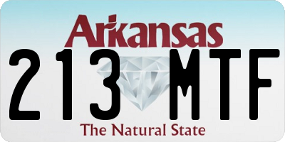 AR license plate 213MTF