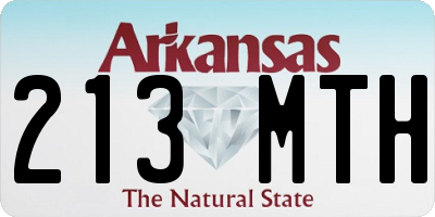 AR license plate 213MTH
