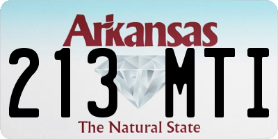 AR license plate 213MTI