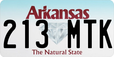 AR license plate 213MTK
