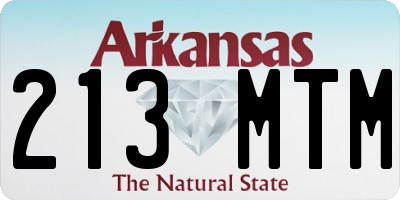 AR license plate 213MTM