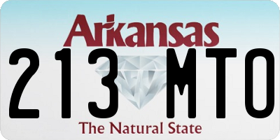 AR license plate 213MTO