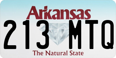 AR license plate 213MTQ