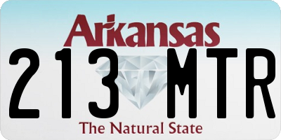 AR license plate 213MTR