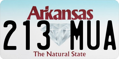 AR license plate 213MUA