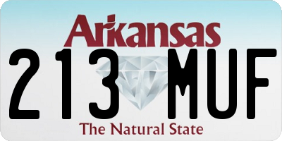 AR license plate 213MUF