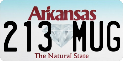 AR license plate 213MUG