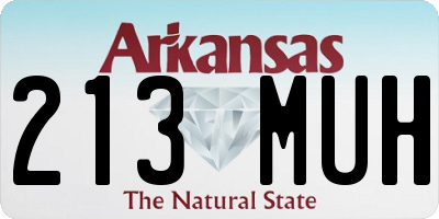 AR license plate 213MUH