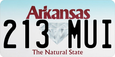 AR license plate 213MUI