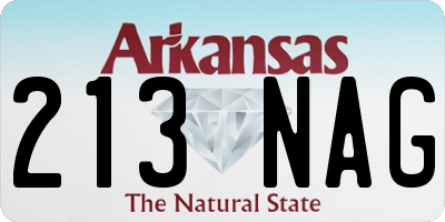 AR license plate 213NAG