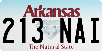 AR license plate 213NAI