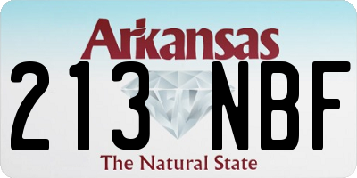 AR license plate 213NBF