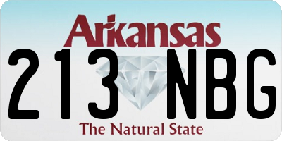 AR license plate 213NBG