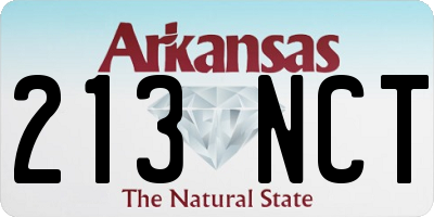 AR license plate 213NCT