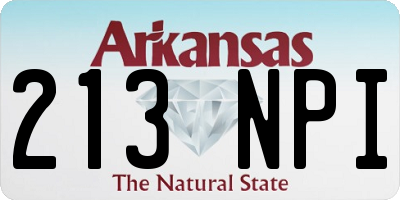 AR license plate 213NPI