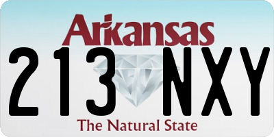 AR license plate 213NXY