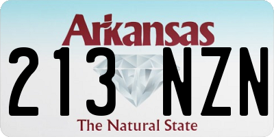 AR license plate 213NZN