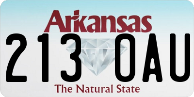 AR license plate 213OAU