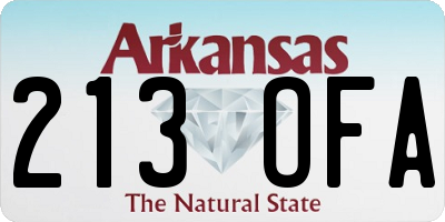 AR license plate 213OFA